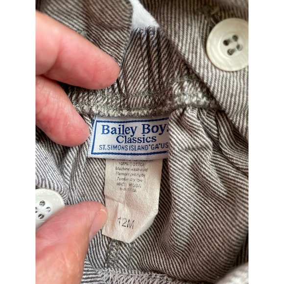 Bailey Boys Classics gray flannel shorts removeable suspenders. Size 12mo. - Picture 4 of 4